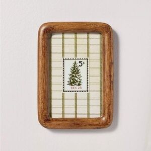 Hearth & Hand Magnolia 5x7 Christmas Tree Stamp Framed Wall Art Christma…